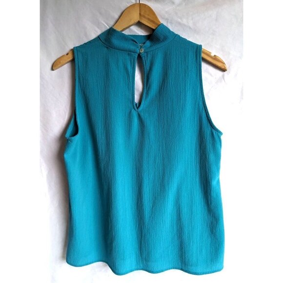 KIM & CAMI Cerulean Blue Tank Cut Out Keyhole Size M - Picture 5 of 5